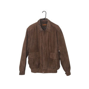 Unik Premium Leather Jacket Men's XL Brown Suede - Preowned, Great Condition